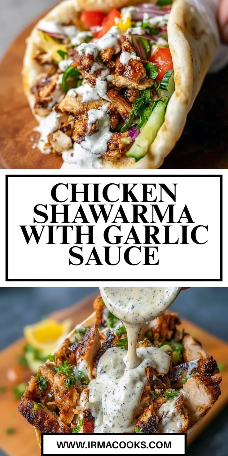 Delicious Chicken Shawarma served with garlic sauce for a flavorful spring dinner.