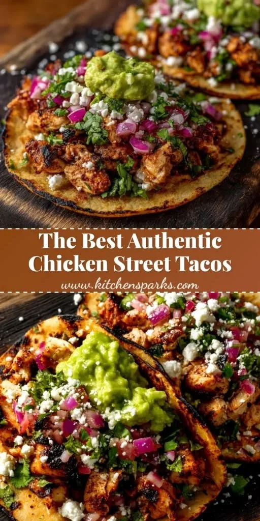 Delicious chicken street tacos served with fresh toppings