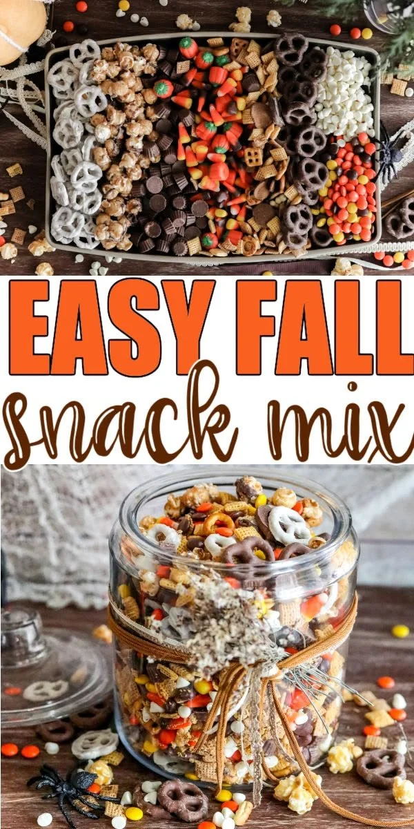 Delicious fall snack mix with seasonal ingredients and textures