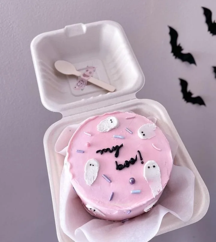 Spooky Halloween Korean cake decorated with eerie designs for festive celebrations