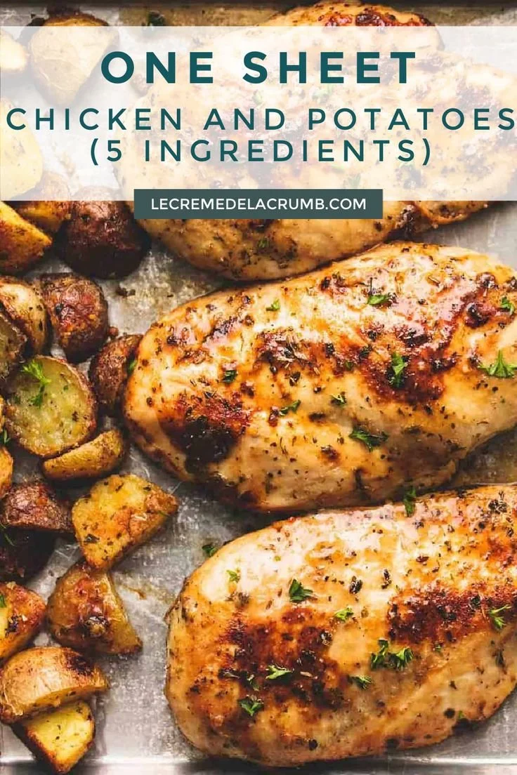 One Sheet Chicken and Potatoes Recipe with 5 Ingredients