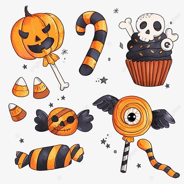 Halloween cartoon pumpkin candy PNG image for free download