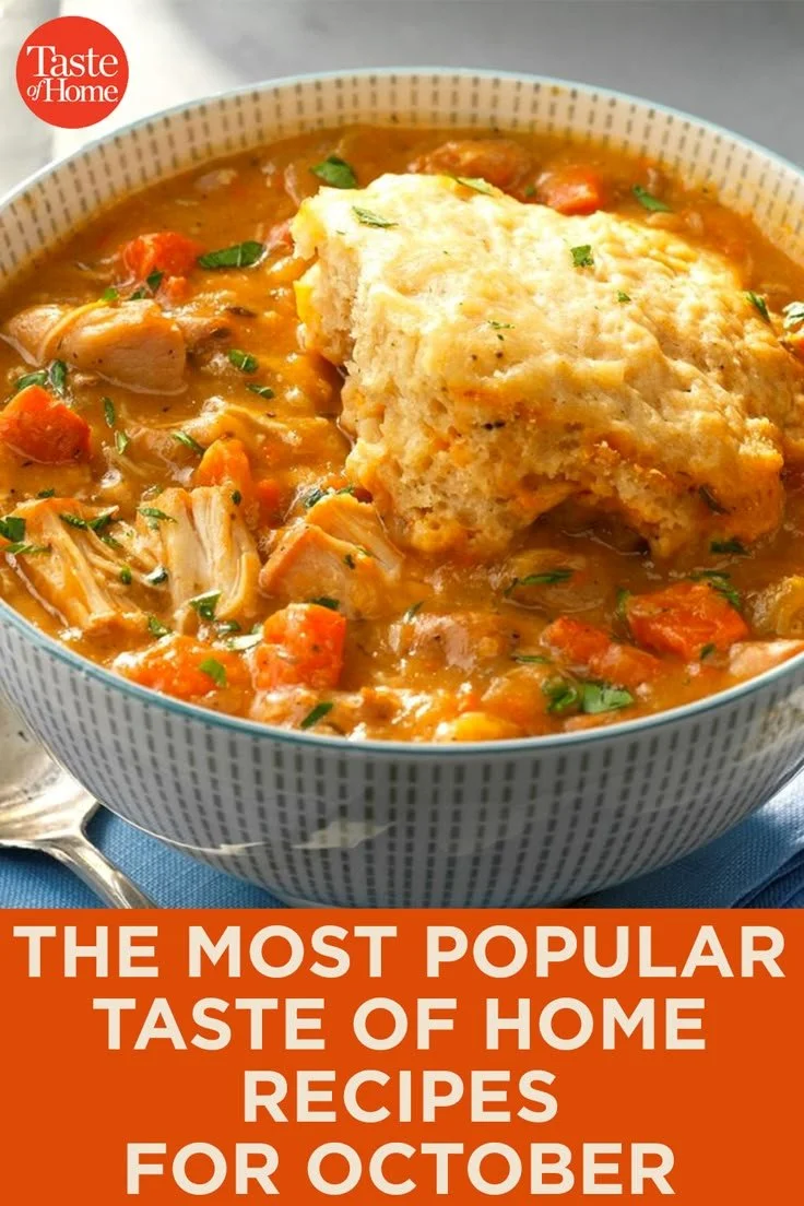 Popular October Taste of Home recipes featuring seasonal dishes and flavors